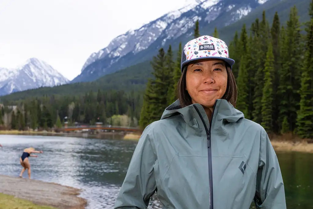 Adult Flower Power Trucker Hat - Blue