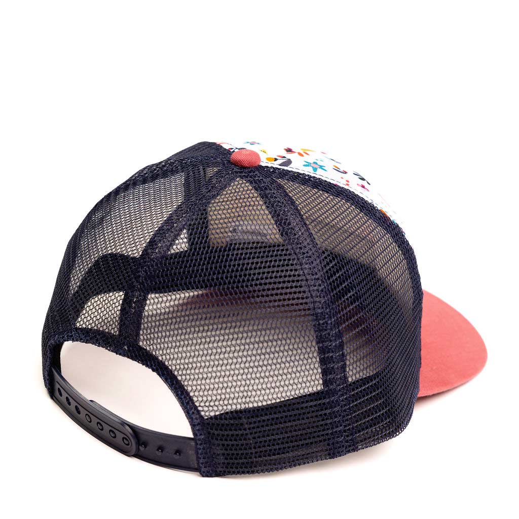 Adult Flower Power Trucker Hat - Pink