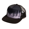 Adult Treeline Trucker Hat - Black