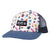 Adult Flower Power Trucker Hat - Blue